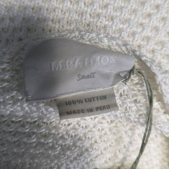 M. Patmos Cora White Knit Crochet Mini Knee Length Dress NWT Small Boho - Picture 4 of 9